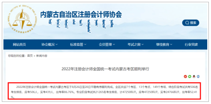 2022年全國注會報名人數