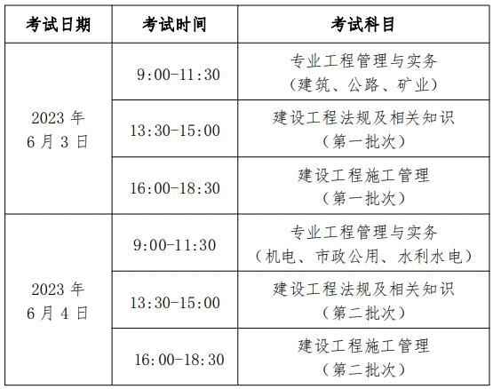 北京2023年二級建造師報名通知