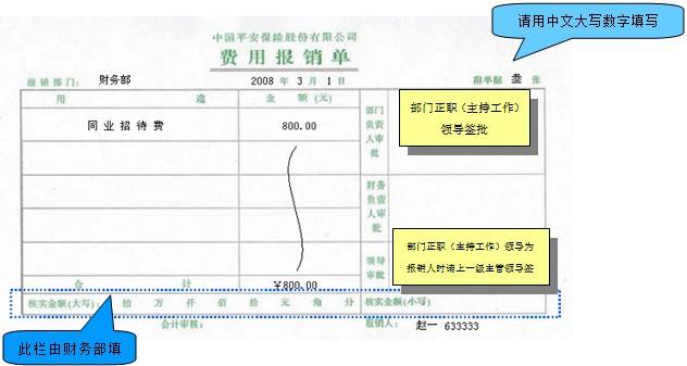 費用報銷單填寫范本3