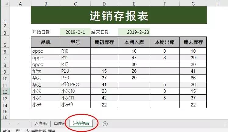 excel進銷存表怎么做